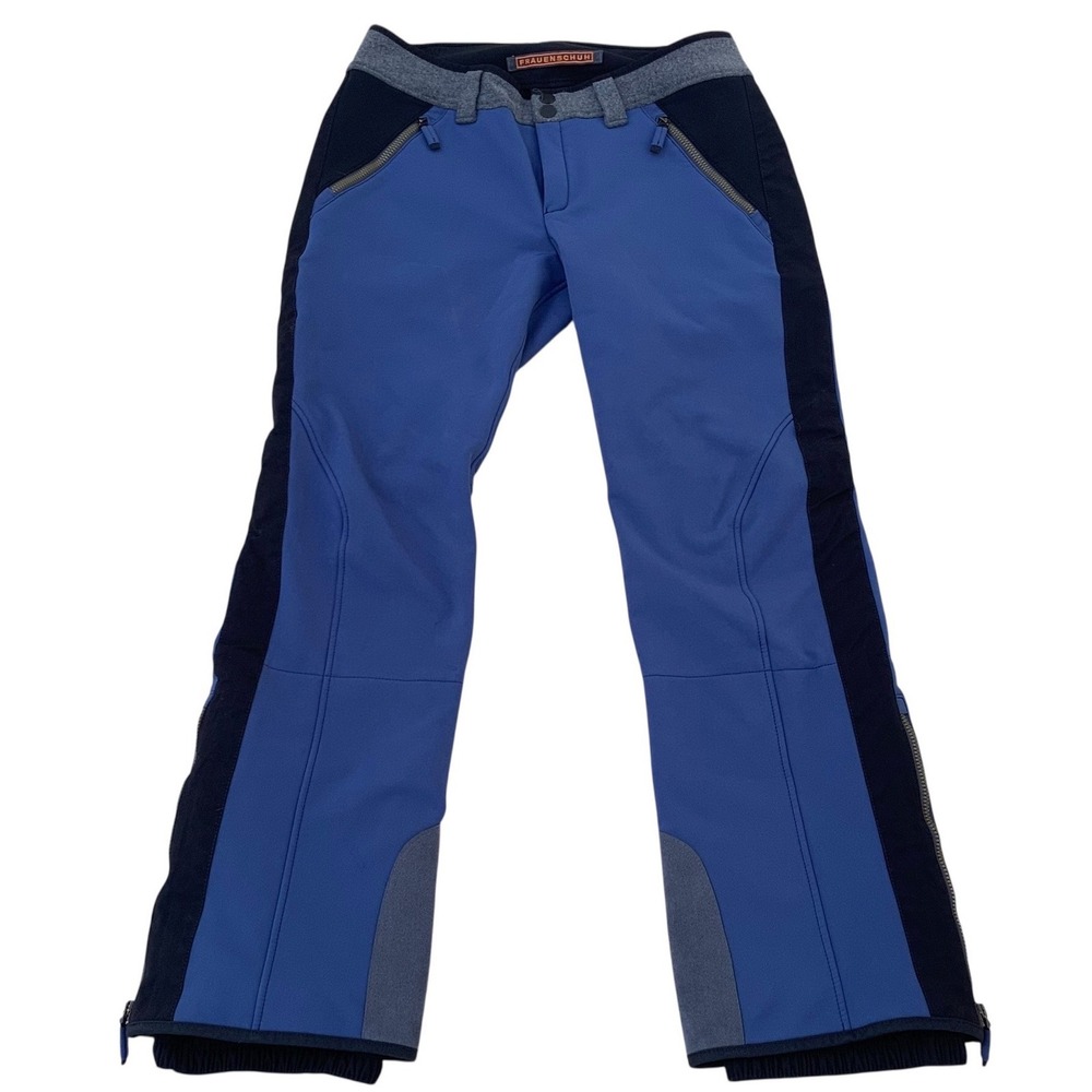Frauenschuh Womens Softshell Ski Pants Blue Wool Blend Made in‎ Austria Size 5